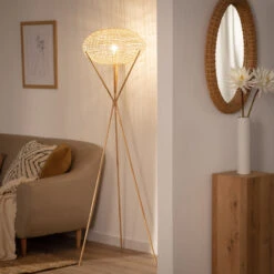 Edit Ronax Rattan Floor Lamp - Natural -Home Lighting Store E2718 003