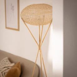 Edit Ronax Rattan Floor Lamp - Natural -Home Lighting Store E2718 004