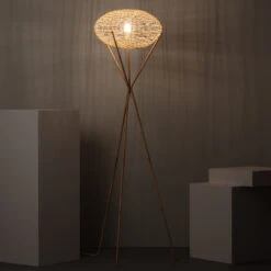 Edit Ronax Rattan Floor Lamp - Natural -Home Lighting Store E2718 005