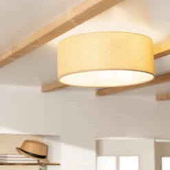 Edit Korsade Flush Ceiling Light - Natural -Home Lighting Store E2746 003