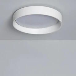 Edit 20W Broadway Round Panel Flush Ceiling Light - White
