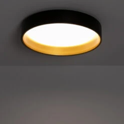 Edit Broadway Round Flush Ceiling Light - Black & Gold -Home Lighting Store E3084 05