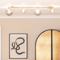 Edit Amatler 4 Light Flush Ceiling Light - Brass -Home Lighting Store E3215 04