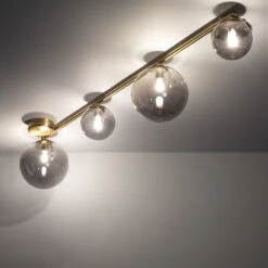 Edit Amatler 4 Light Flush Ceiling Light - Brass -Home Lighting Store E3215 05