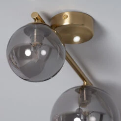 Edit Amatler 4 Light Flush Ceiling Light - Brass -Home Lighting Store E3215 06