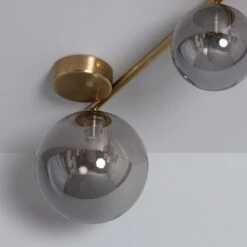 Edit Amatler 4 Light Flush Ceiling Light - Brass -Home Lighting Store E3215 09