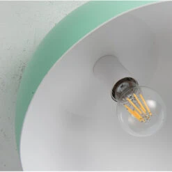Edit Bosco Flush Ceiling Light - Mint Green & Silver -Home Lighting Store E3221 08