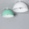 Edit Bosco Flush Ceiling Light - Mint Green & Silver