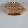 Edit Big Rattan Flush Ceiling Light - Natural