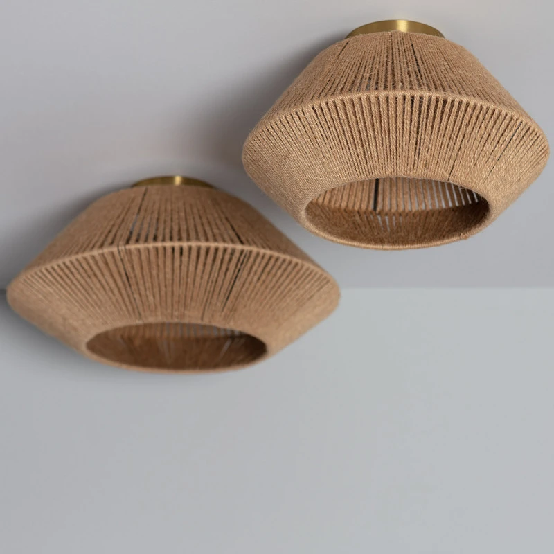 Edit Moksha Flush Ceiling Light - Natural 6 Edit Moksha Flush Ceiling Light - Natural - Image 6