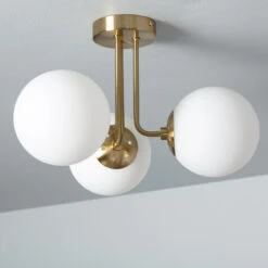 Edit Amatler Flush Ceiling Light - Gold