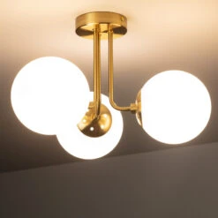 Edit Amatler Flush Ceiling Light - Gold -Home Lighting Store E3238 05
