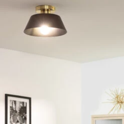 Edit Bloda Semi Flush Ceiling Light - Black -Home Lighting Store E4009 003