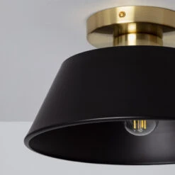 Edit Bloda Semi Flush Ceiling Light - Black -Home Lighting Store E4009 005