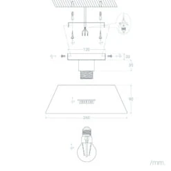 Edit Bloda Semi Flush Ceiling Light - Black -Home Lighting Store E4009 007