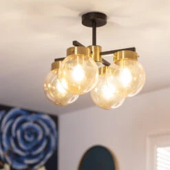 Edit Cawu 4 Arm Semi Flush Ceiling Light -Home Lighting Store E4013 03