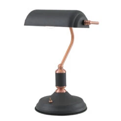 Discovery Admiral Bankers Lamp - Graphite And Copper