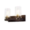 Discovery Vienna 2 Light Wall Fitting In Bronze And Brown Oxide Finish