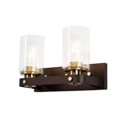 Discovery Vienna 2 Light Wall Fitting In Bronze And Brown Oxide Finish